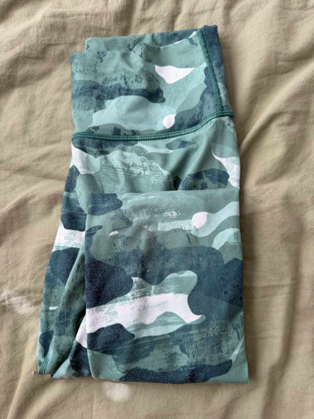 Fabletics Green Camo High-Waist Leggings